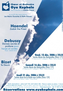 Haendel, Debussy, Bizet